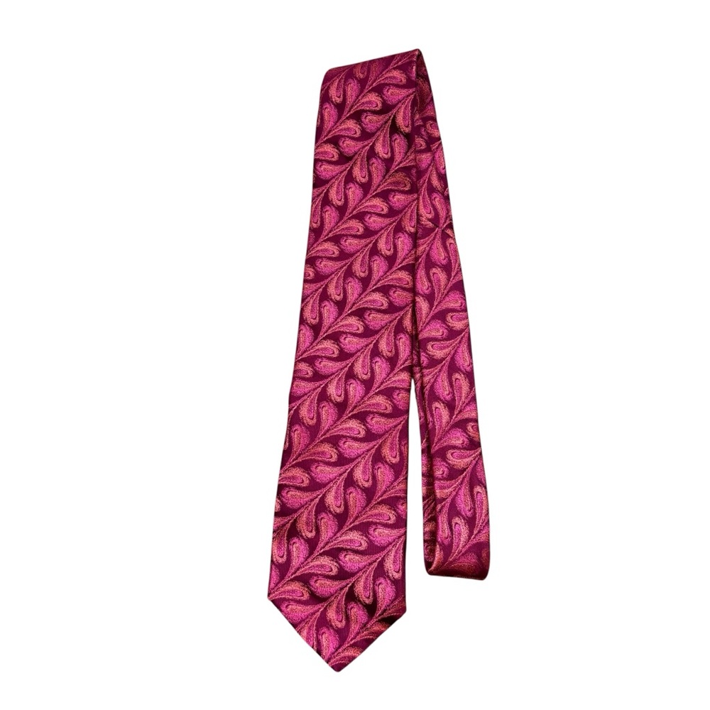Men’s Ted Baker London‎ 100% Silk Red and Pink Print Neck Tie